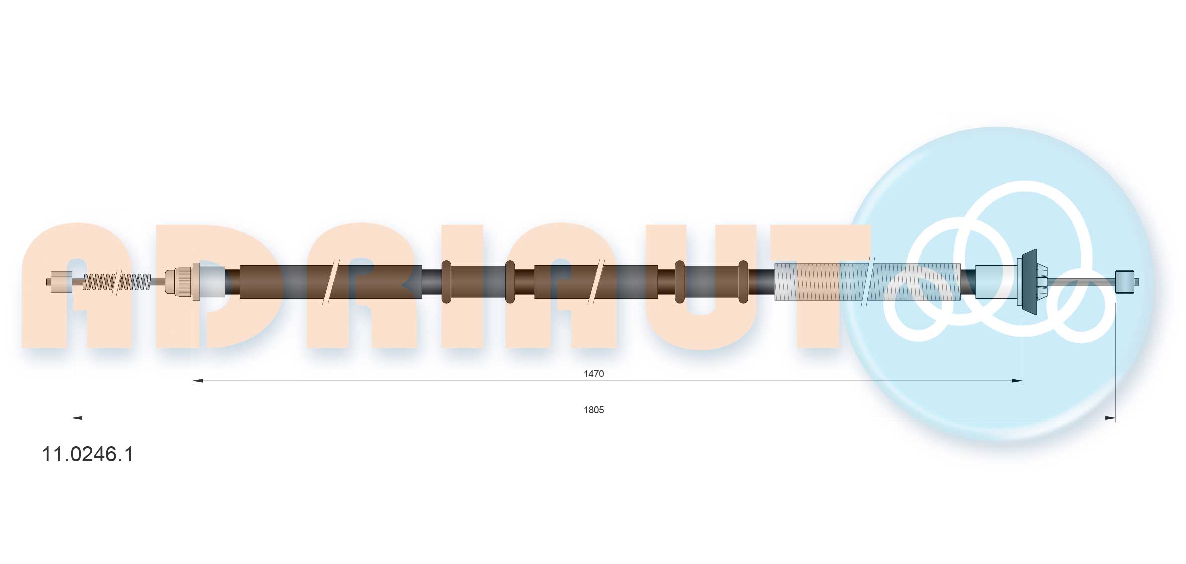 Тросовий привод, стоянкове гальмо   11.0246.1   ADRIAUTO