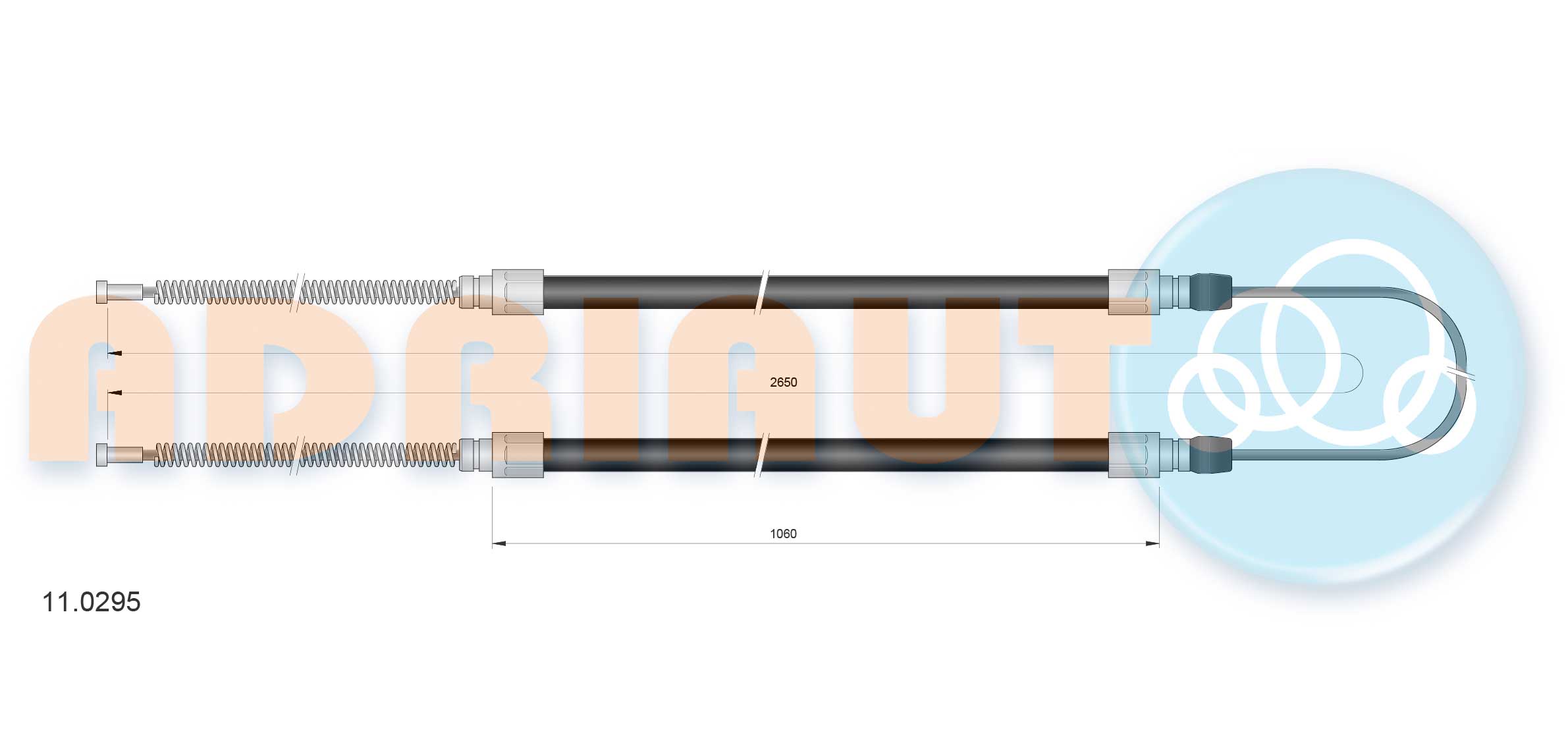 Тросовий привод, стоянкове гальмо   11.0295   ADRIAUTO