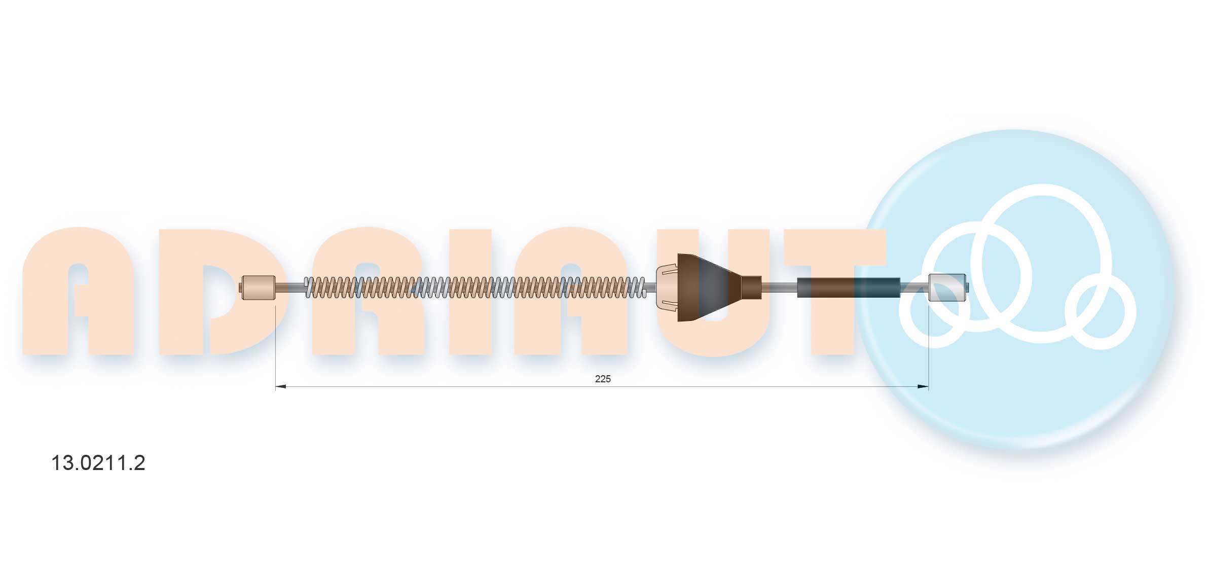 Тросик, cтояночный тормоз   13.0211.2   ADRIAUTO