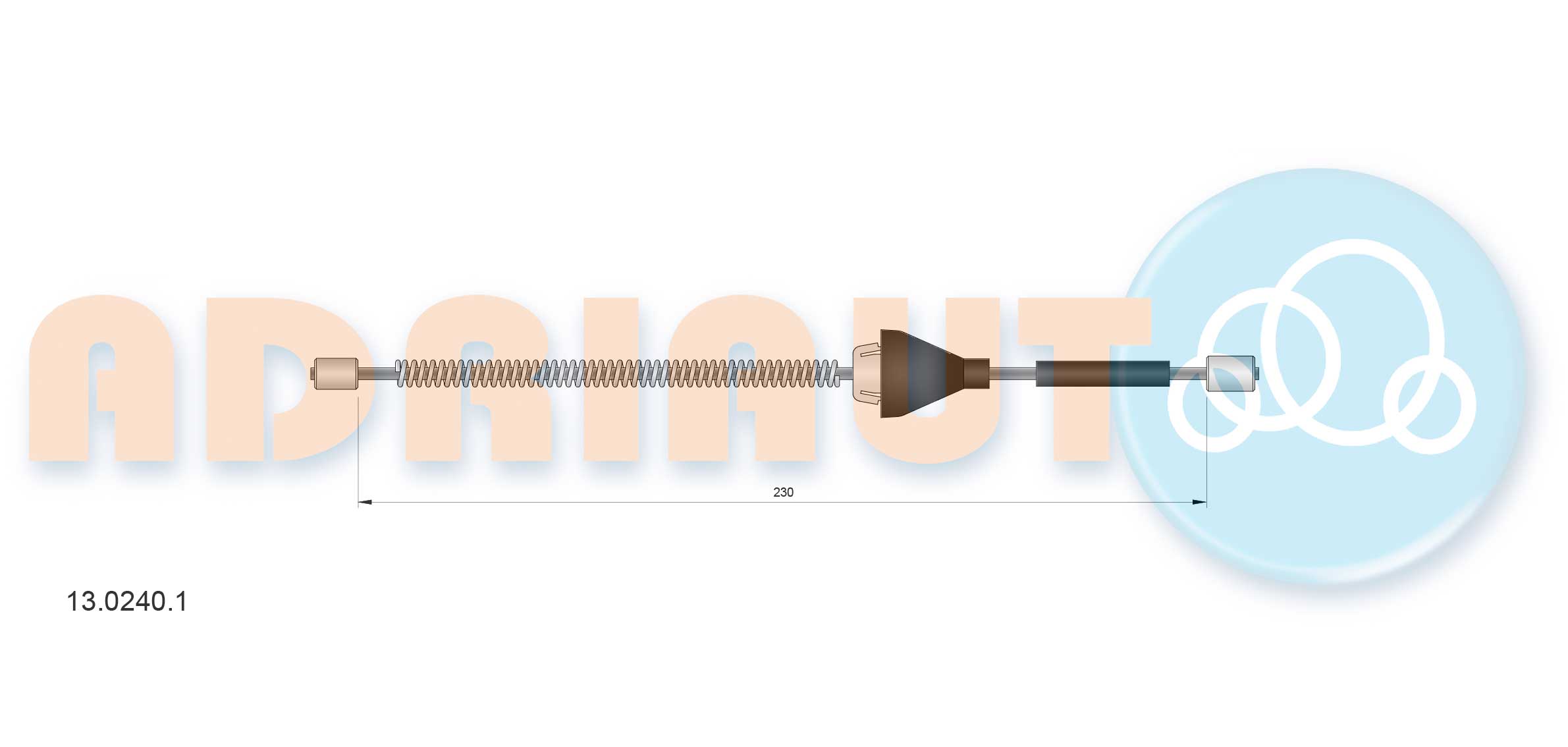 Тросик, cтояночный тормоз   13.0240.1   ADRIAUTO