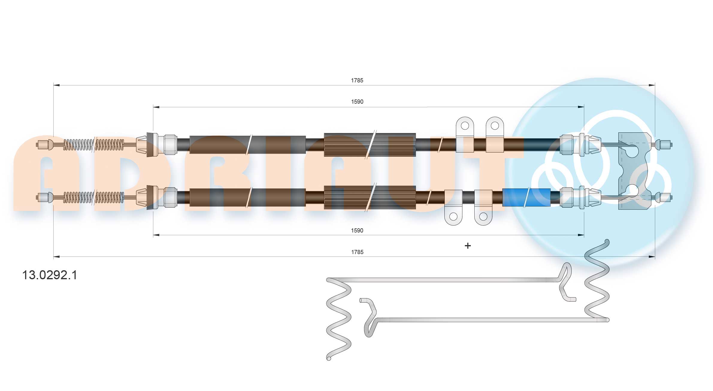 Тросик, cтояночный тормоз   13.0292.1   ADRIAUTO