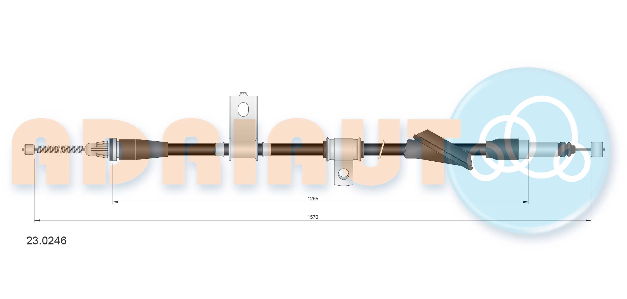 Тросовий привод, стоянкове гальмо   23.0246   ADRIAUTO