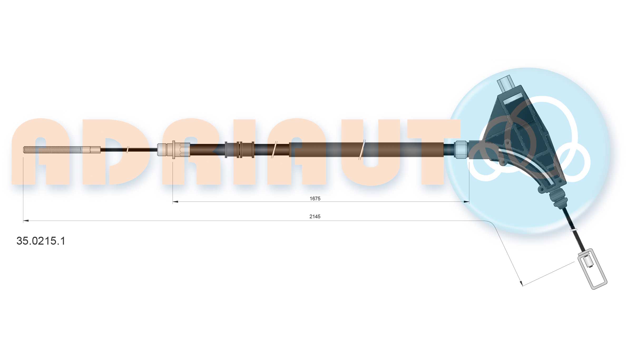 Тросовий привод, стоянкове гальмо   35.0215.1   ADRIAUTO