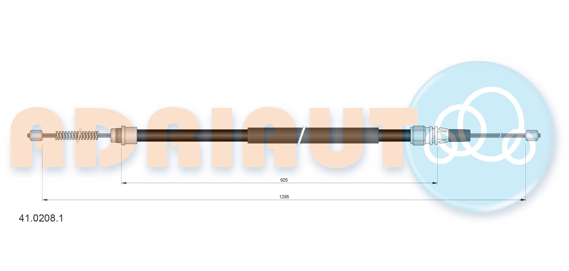 Тросик, cтояночный тормоз   41.0208.1   ADRIAUTO