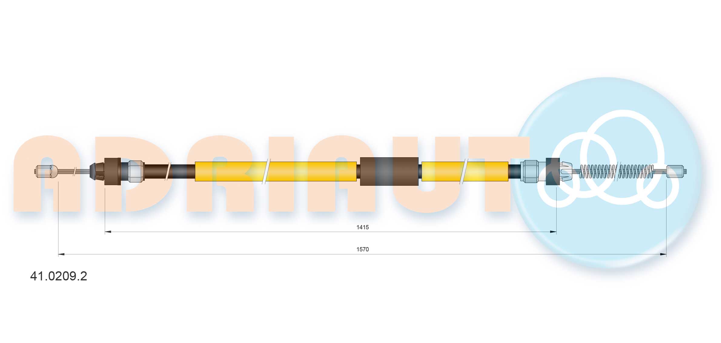 Тросовий привод, стоянкове гальмо   41.0209.2   ADRIAUTO