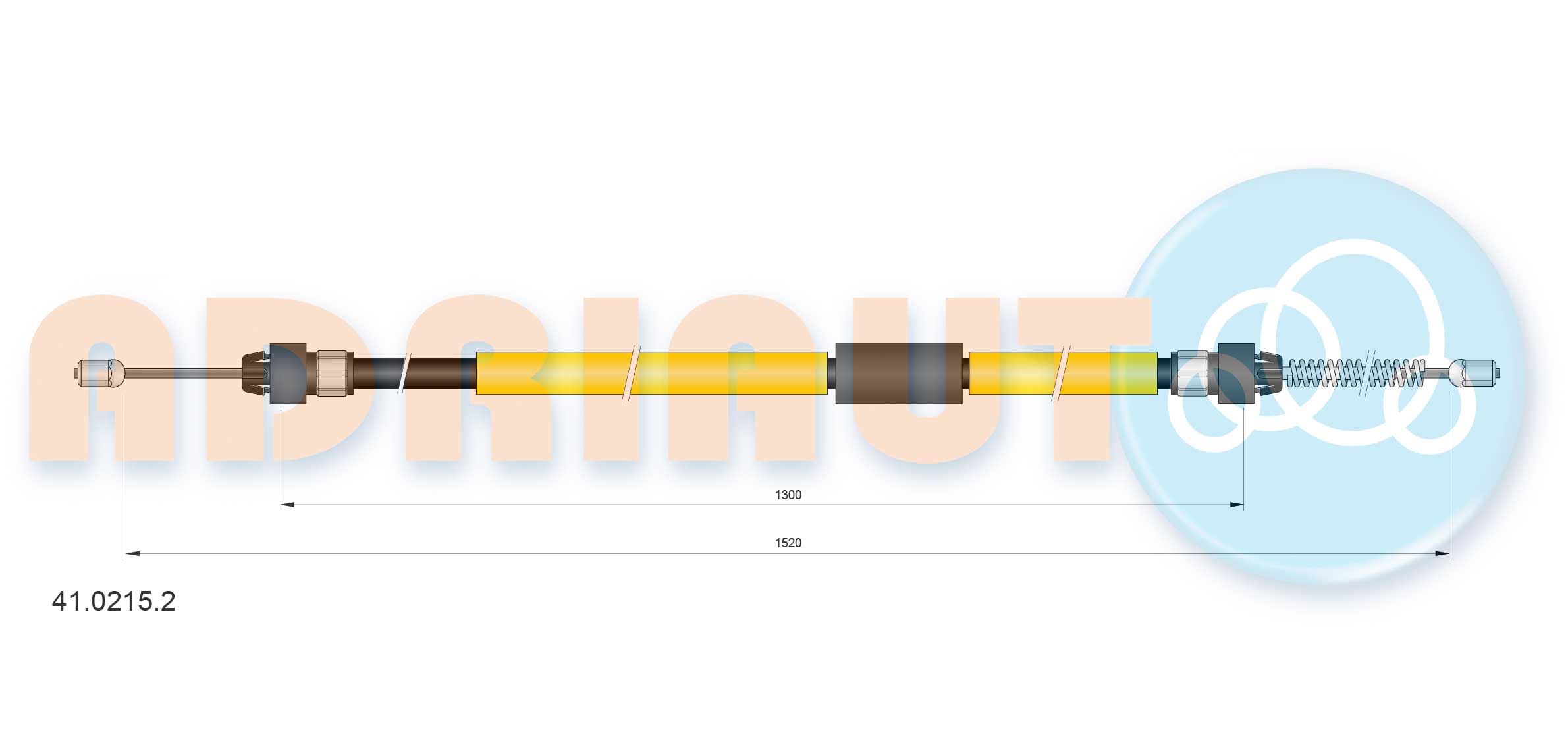 Тросик, cтояночный тормоз   41.0215.2   ADRIAUTO