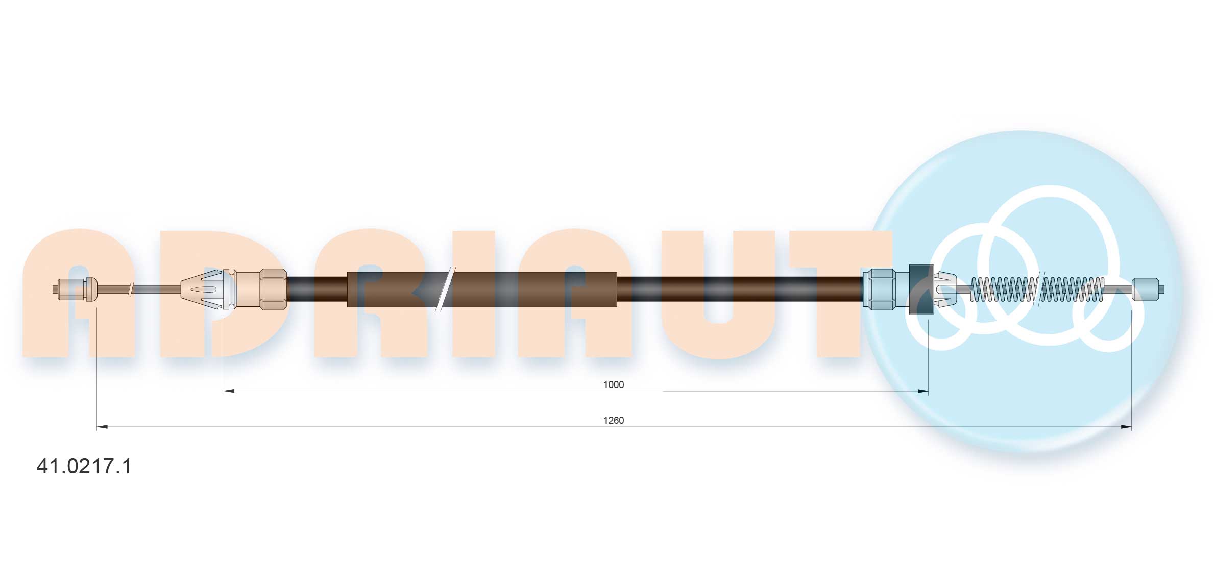 Тросик, cтояночный тормоз   41.0217.1   ADRIAUTO