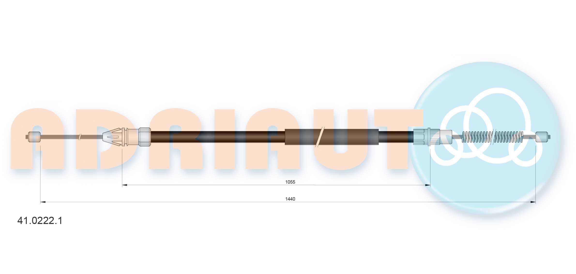 Тросик, cтояночный тормоз   41.0222.1   ADRIAUTO
