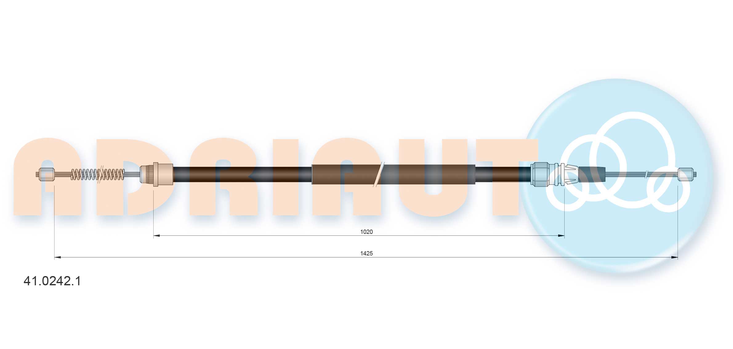 Тросовий привод, стоянкове гальмо   41.0242.1   ADRIAUTO