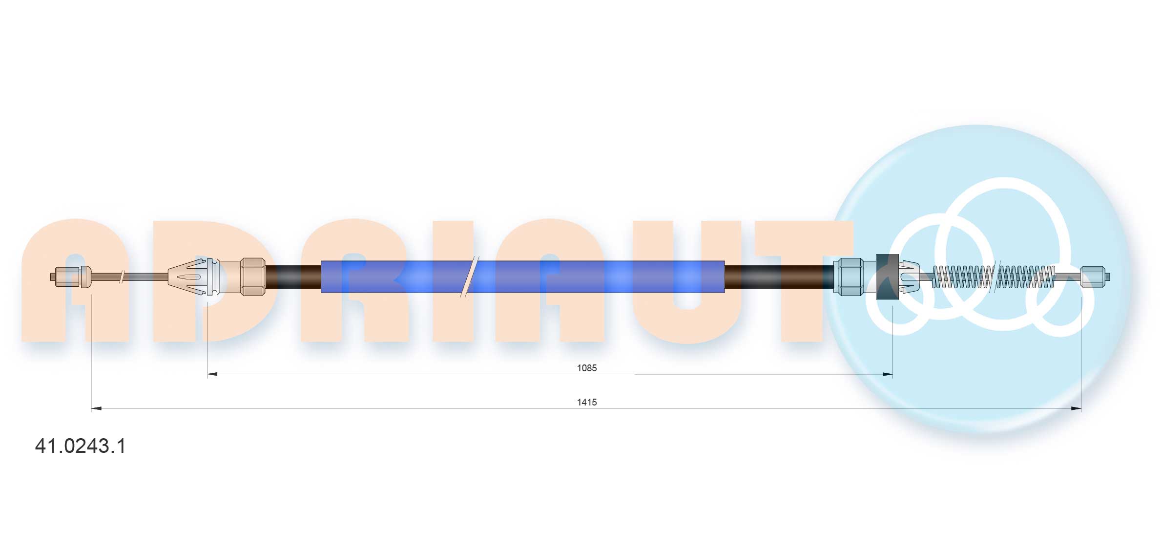 Тросик, cтояночный тормоз   41.0243.1   ADRIAUTO