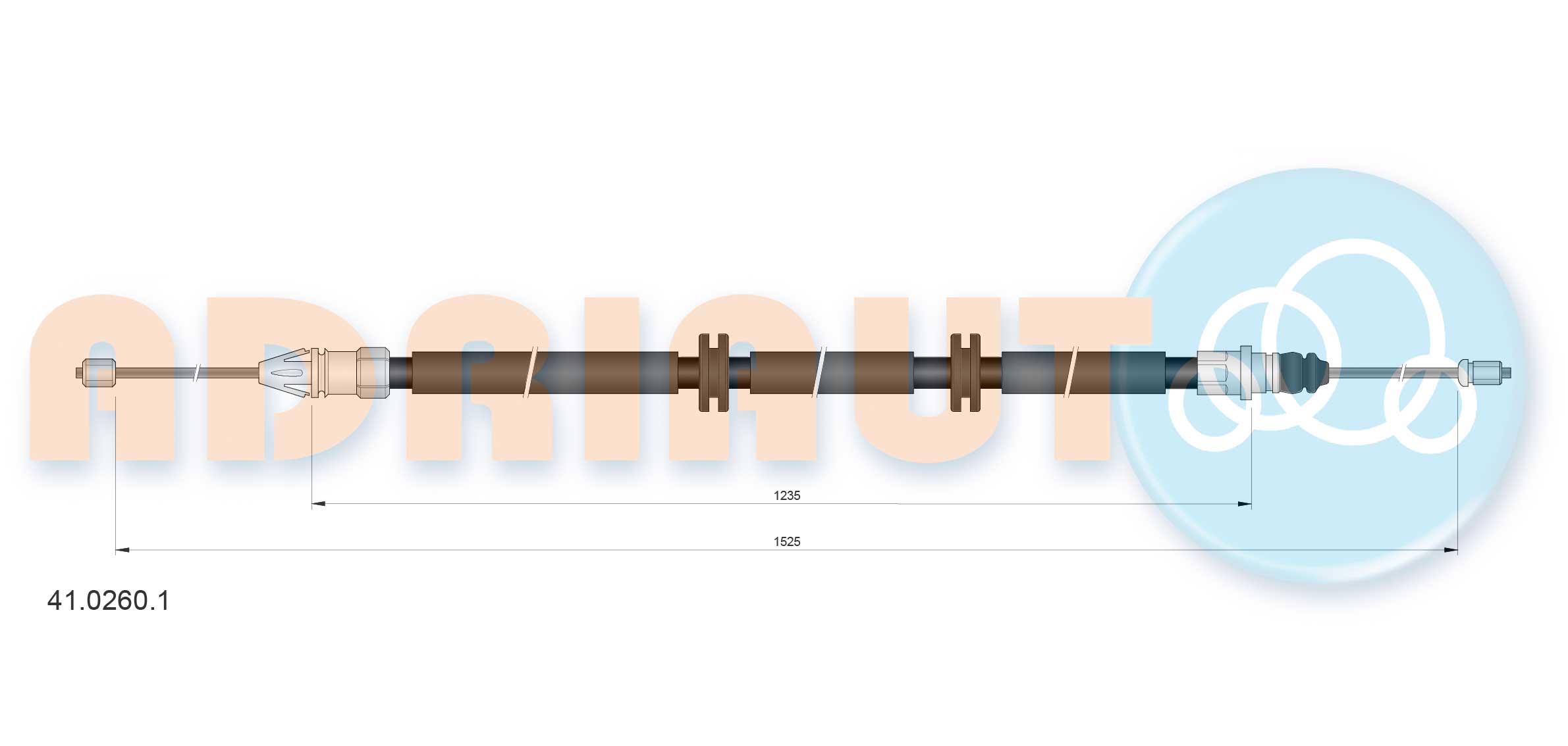Тросовий привод, стоянкове гальмо   41.0260.1   ADRIAUTO