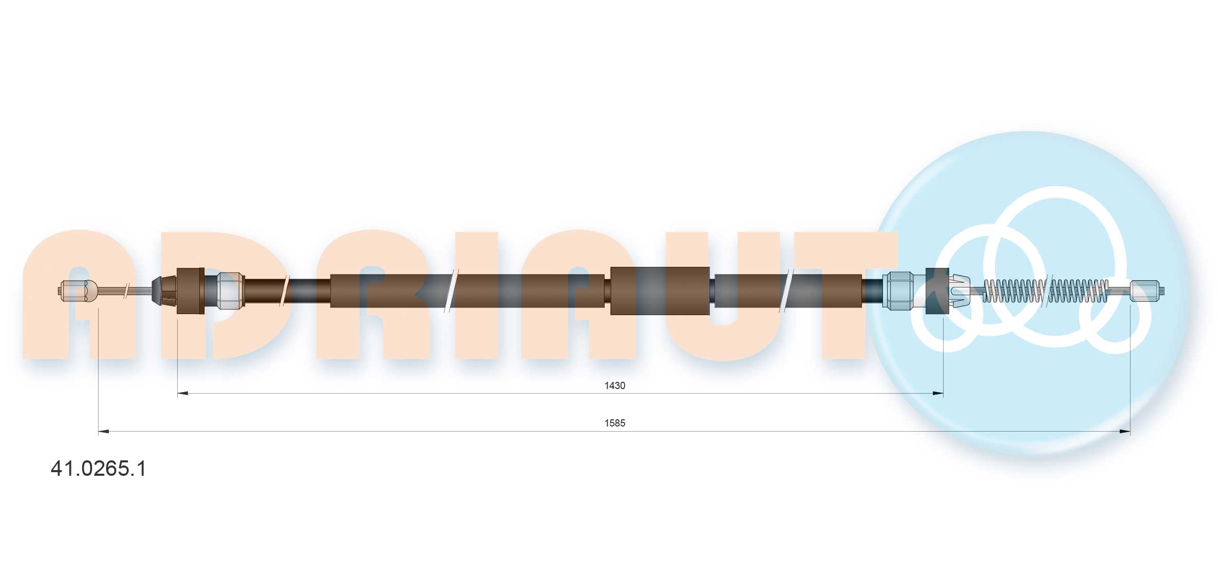 Тросовий привод, стоянкове гальмо   41.0265.1   ADRIAUTO