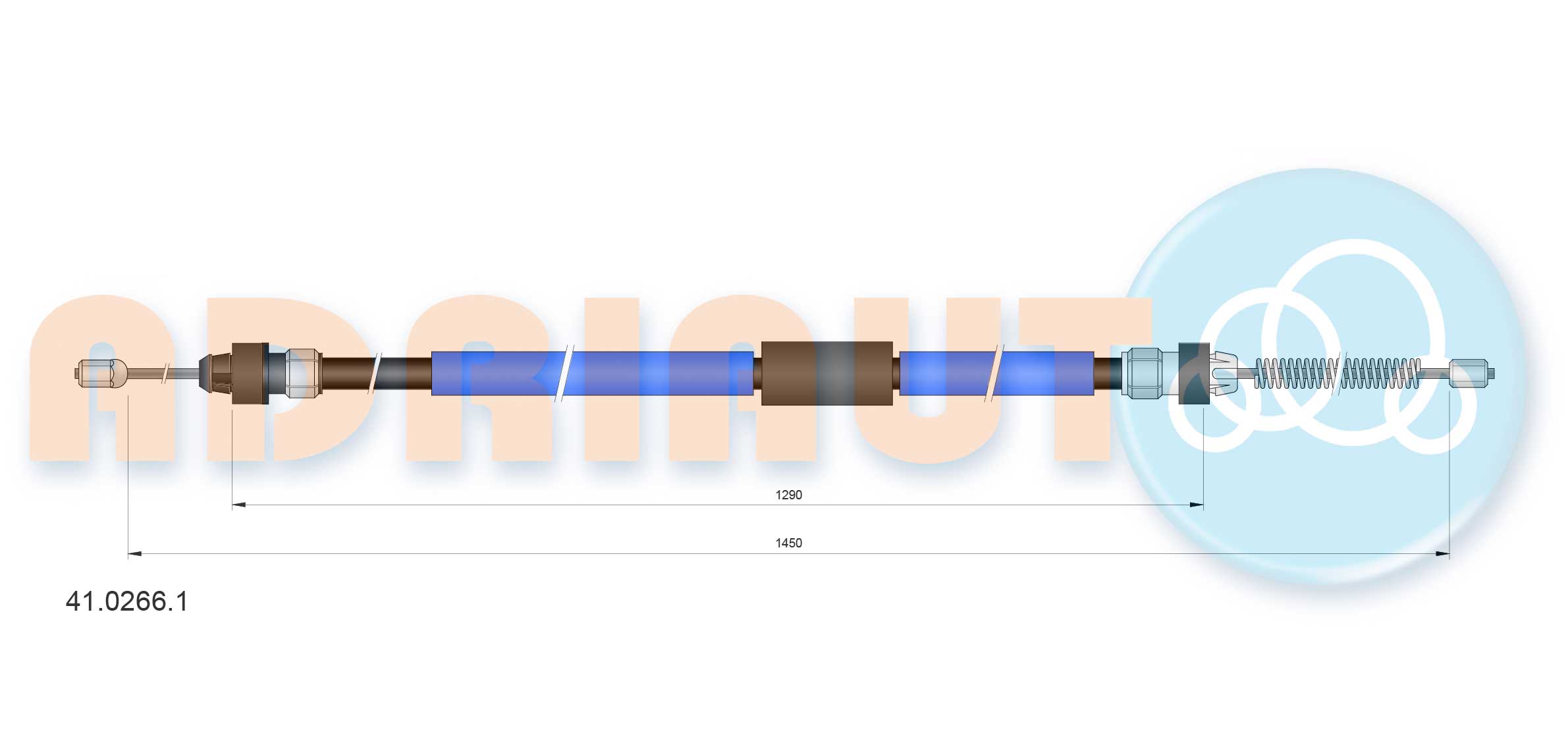 Тросик, cтояночный тормоз   41.0266.1   ADRIAUTO