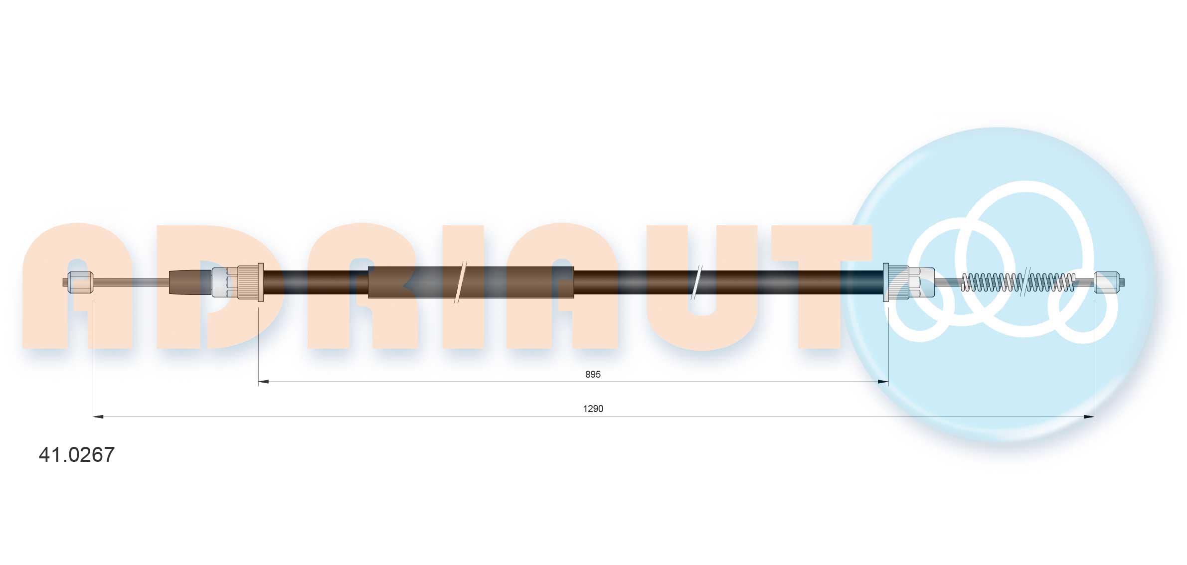 Тросовий привод, стоянкове гальмо   41.0267   ADRIAUTO