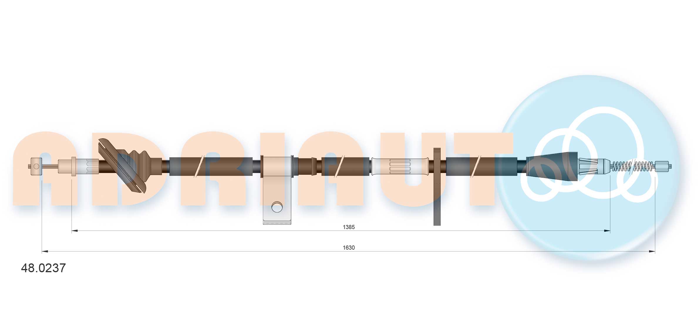 Тросик, cтояночный тормоз   48.0237   ADRIAUTO