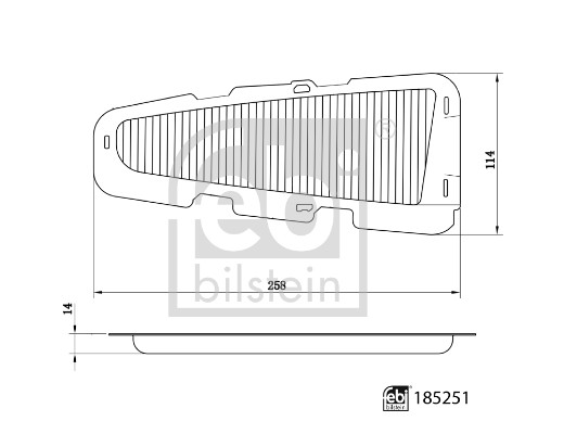 Фільтр, повітря у салоні   185251   FEBI BILSTEIN