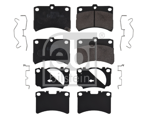 Комплект тормозных колодок, дисковый тормоз   16661   FEBI BILSTEIN