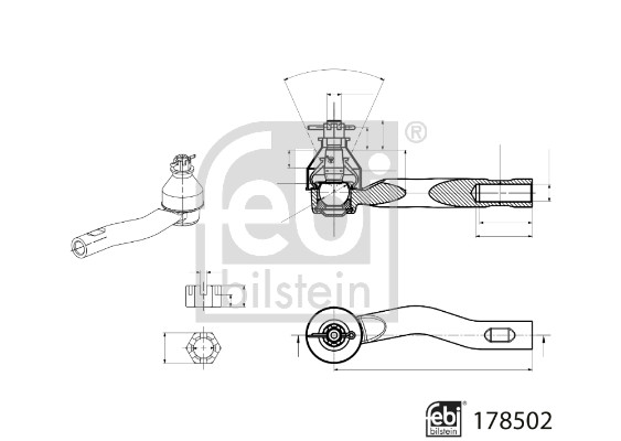 Наконечник поперечной рулевой тяги 178502 FEBI BILSTEIN #1