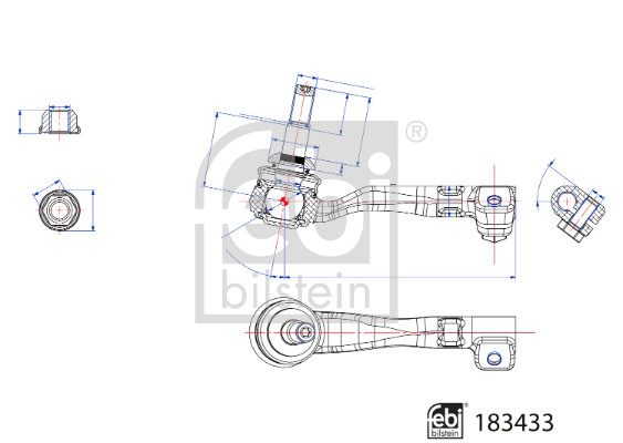 Наконечник поперечной рулевой тяги   183433   FEBI BILSTEIN