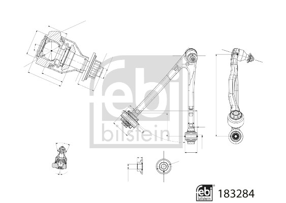 Рычаг независимой подвески колеса, подвеска колеса   183284   FEBI BILSTEIN