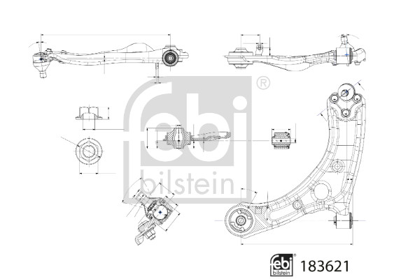 Важіль підвіски, підвіска коліс   183621   FEBI BILSTEIN