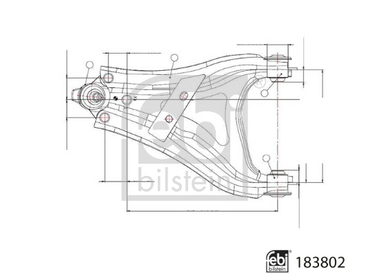 Рычаг независимой подвески колеса, подвеска колеса   183802   FEBI BILSTEIN