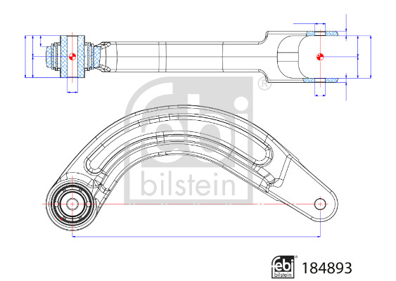 Важіль підвіски, підвіска коліс   184893   FEBI BILSTEIN