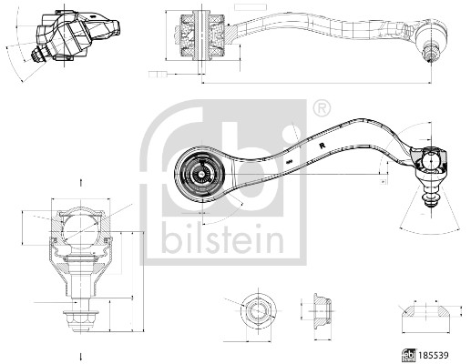 Важіль підвіски, підвіска коліс   185539   FEBI BILSTEIN