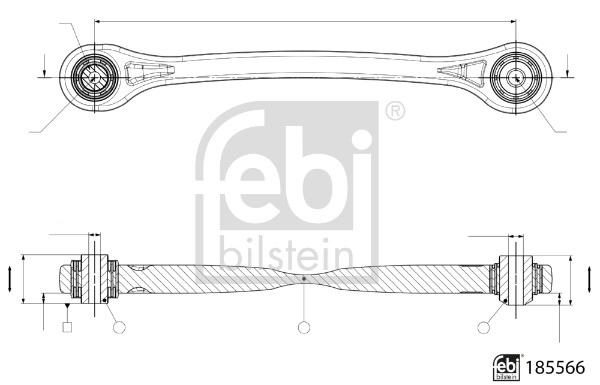 Рычаг независимой подвески колеса, подвеска колеса   185566   FEBI BILSTEIN