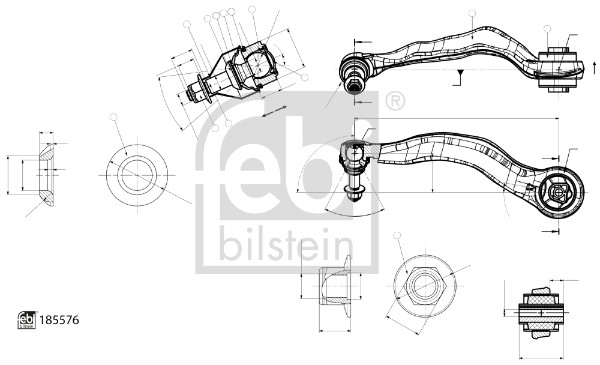 Важіль підвіски, підвіска коліс   185576   FEBI BILSTEIN