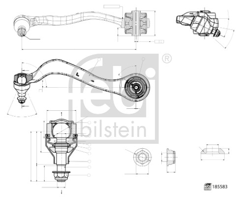 Важіль підвіски, підвіска коліс   185583   FEBI BILSTEIN