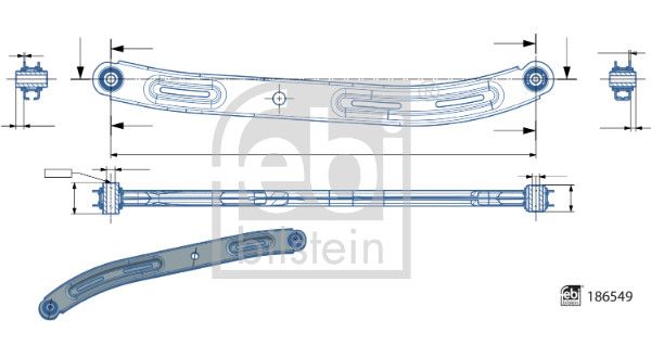 Важіль підвіски, підвіска коліс   186549   FEBI BILSTEIN