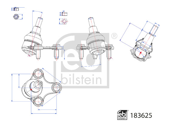 Шарнир независимой подвески / поворотного рычага   183625   FEBI BILSTEIN