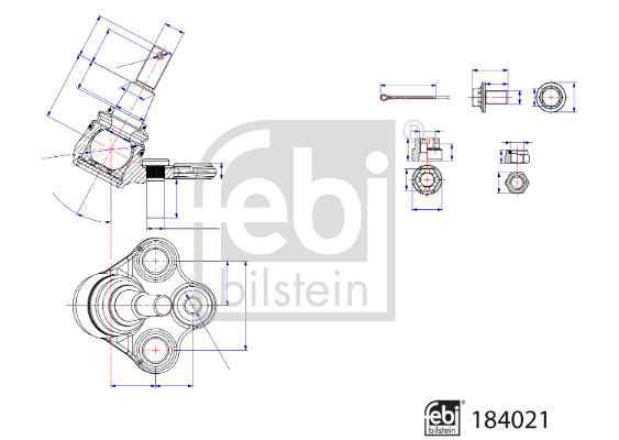 Шарнир независимой подвески / поворотного рычага   184021   FEBI BILSTEIN