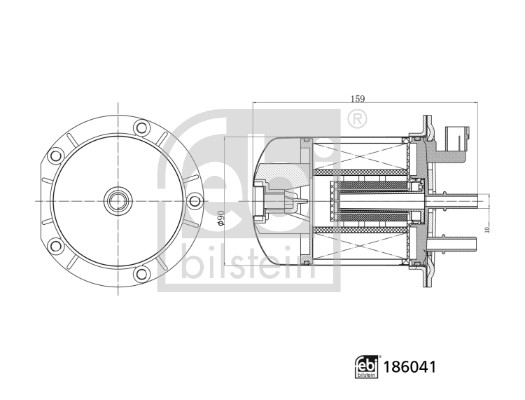 Топливный фильтр   186041   FEBI BILSTEIN