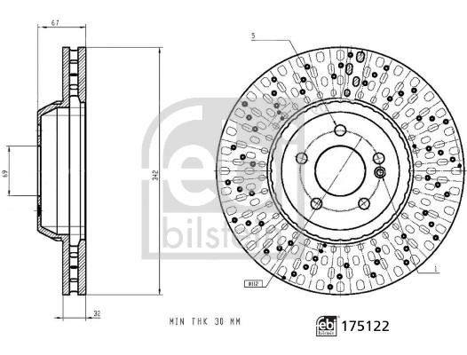 Тормозной диск   175122   FEBI BILSTEIN