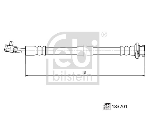 Тормозной шланг   183701   FEBI BILSTEIN