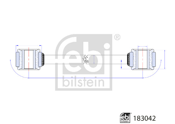 Тяга / стойка, стабилизатор   183042   FEBI BILSTEIN