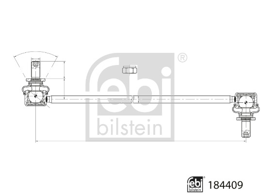 Тяга / стойка, стабилизатор   184409   FEBI BILSTEIN