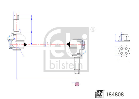 Тяга/стійка, стабілізатор   184808   FEBI BILSTEIN