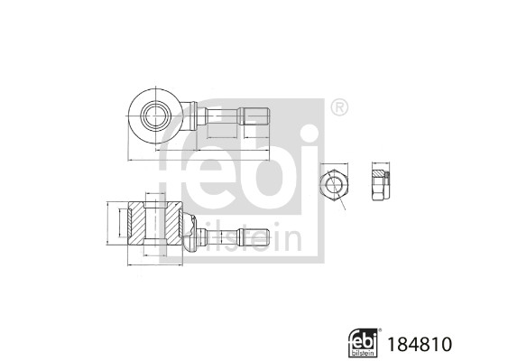 Тяга / стойка, стабилизатор   184810   FEBI BILSTEIN