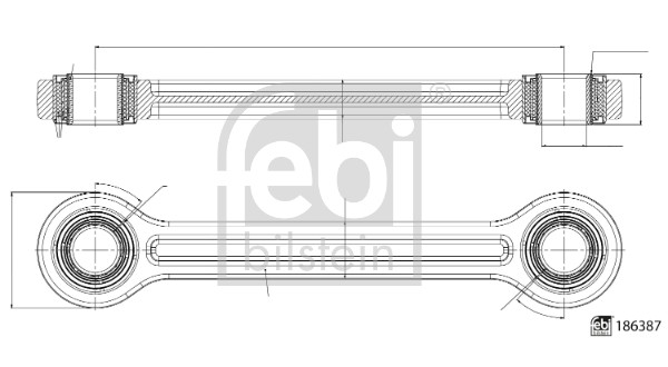Тяга / стойка, стабилизатор   186387   FEBI BILSTEIN