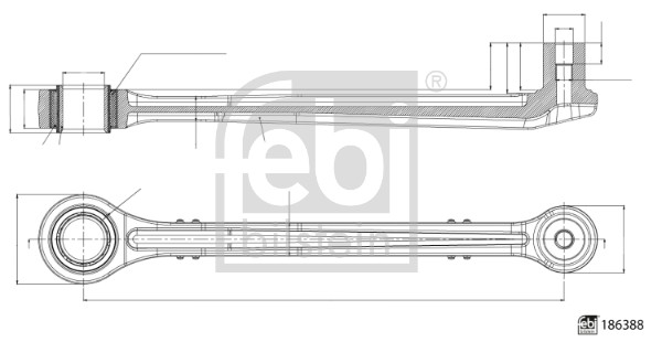 Тяга/стійка, стабілізатор   186388   FEBI BILSTEIN