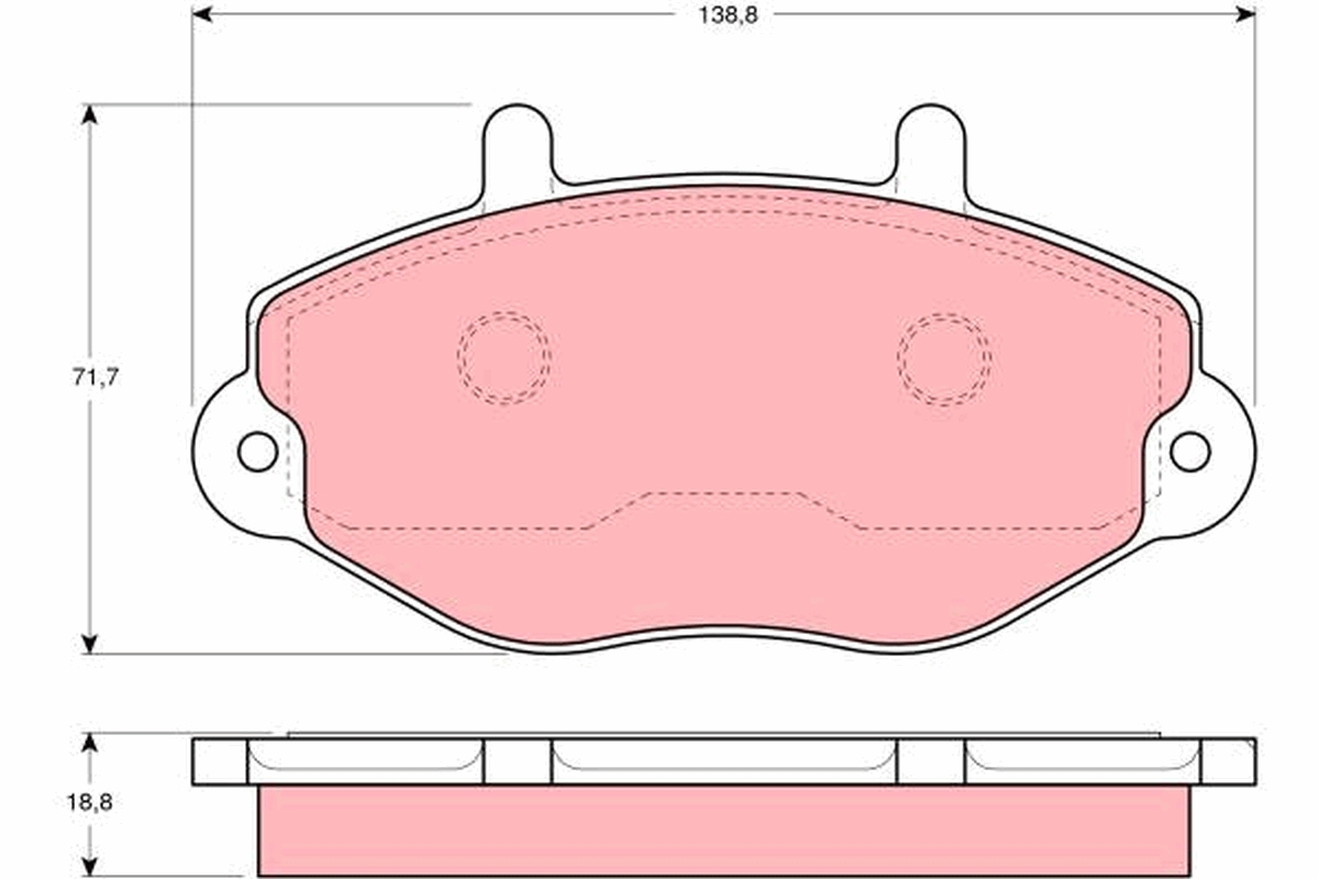 Комплект тормозных колодок, дисковый тормоз   GDB1080   TRW