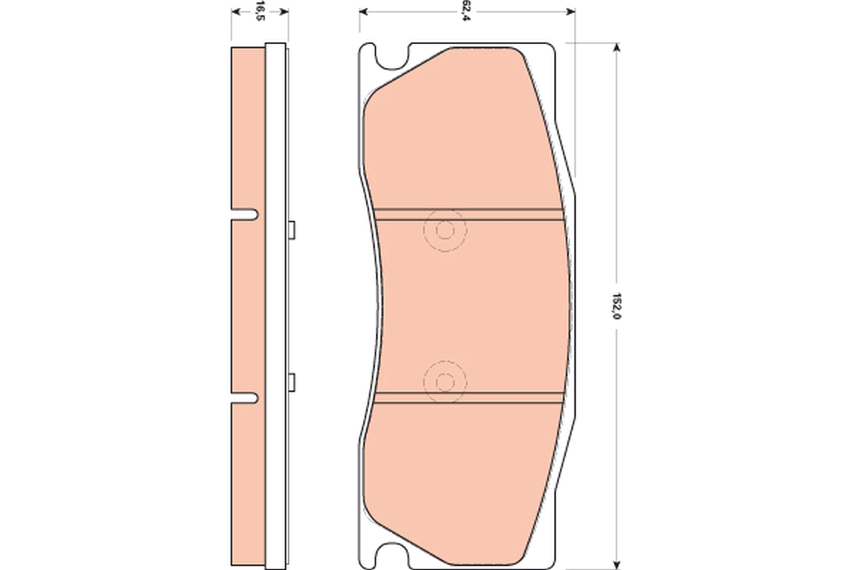 Комплект гальмівних накладок, дискове гальмо   GDB1850   TRW