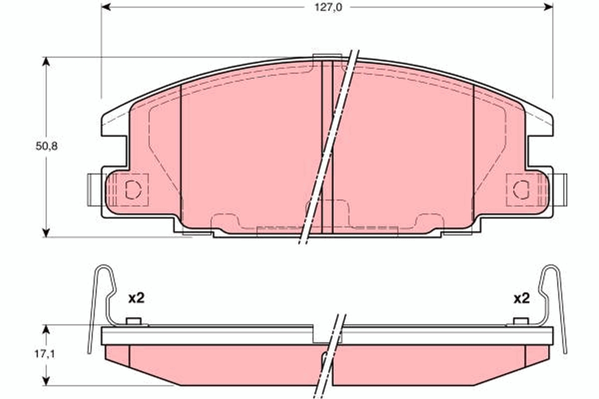 Комплект гальмівних накладок, дискове гальмо   GDB3161   TRW