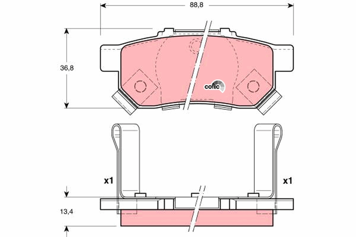 Комплект тормозных колодок, дисковый тормоз   GDB3174   TRW