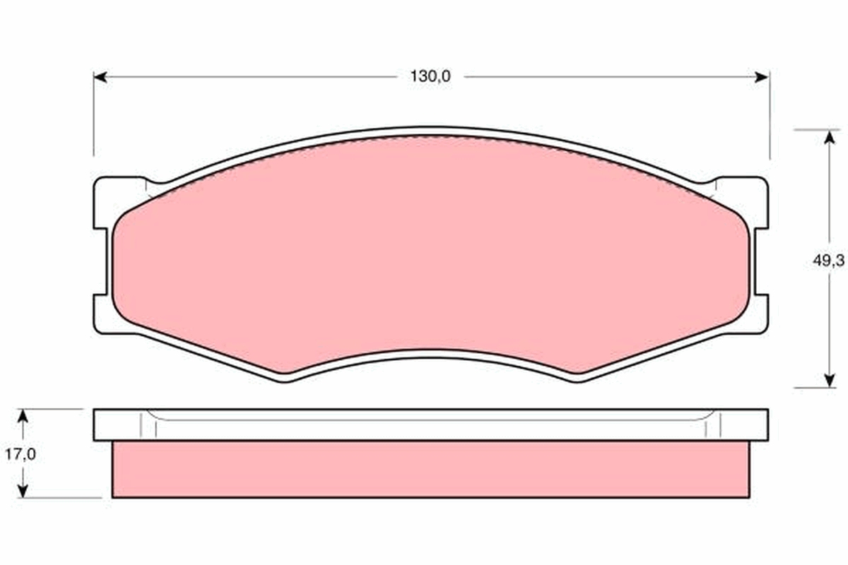 Комплект тормозных колодок, дисковый тормоз   GDB318   TRW