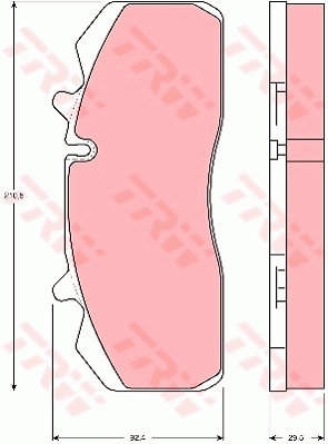 Комплект гальмівних накладок, дискове гальмо   GDB5083   TRW