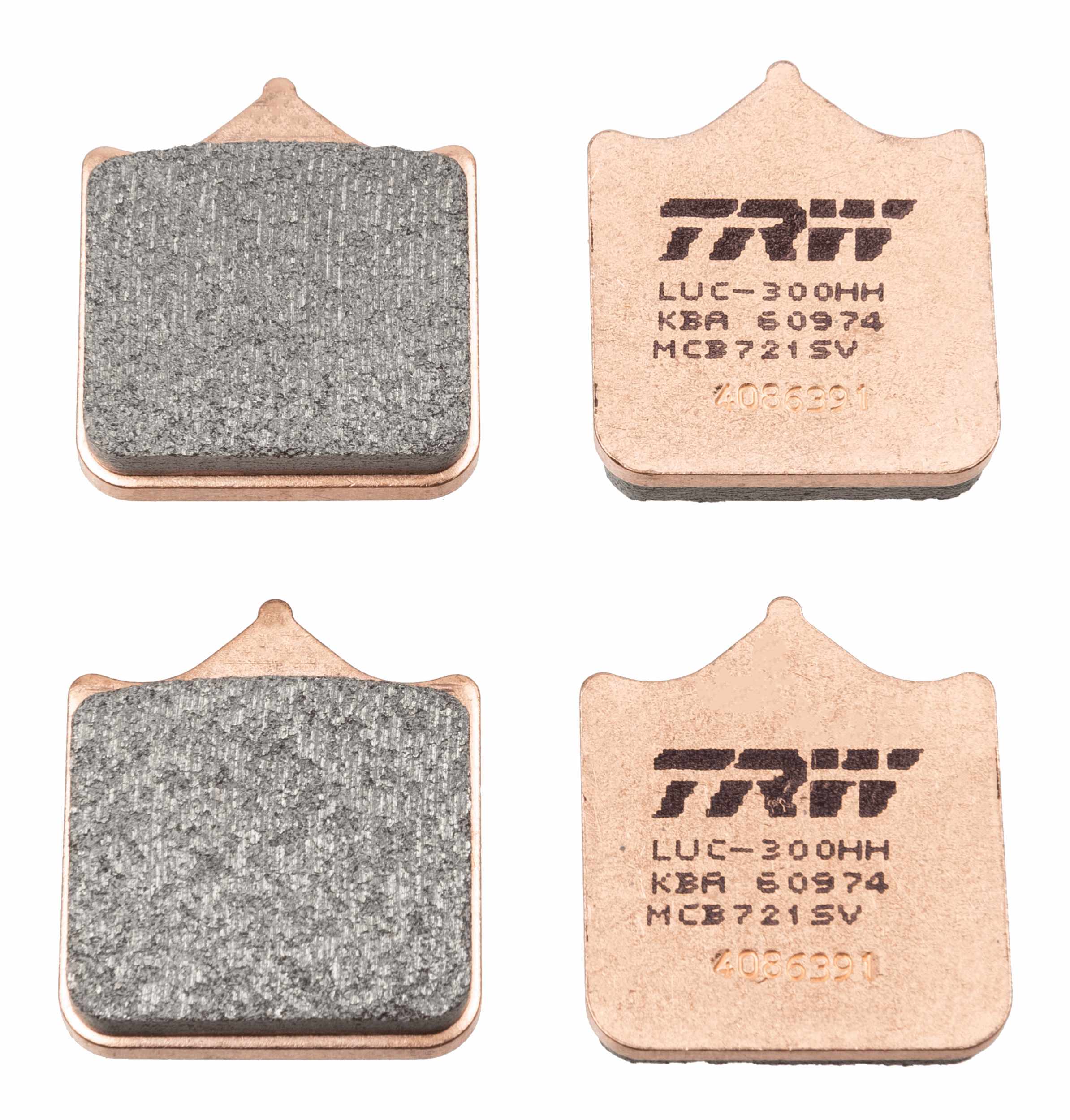 Комплект гальмівних накладок, дискове гальмо   MCB721SV   TRW